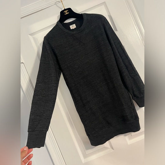 Cute Sundry Sweatshirt dress with pockets size 1 small  of Charcoal Gray EUC - Picture 2 of 6